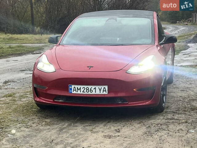Красный Тесла Модель 3, объемом двигателя 0 л и пробегом 45 тыс. км за 22800 $, фото 2 на Automoto.ua