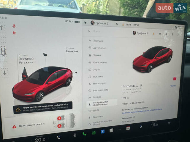 Тесла Модель 3 2024 у Вінниці на Automoto.ua Червоний Тесла Модель 3, об'ємом двигуна 0 л та пробігом 1 тис. км за 34000 $, фото 17 на Automoto.ua