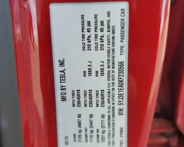 Тесла Модель 3, объемом двигателя 0 л и пробегом 49 тыс. км за 5250 $, фото 12 на Automoto.ua