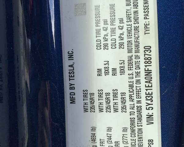 Тесла Модель 3, об'ємом двигуна 0 л та пробігом 64 тис. км за 28100 $, фото 12 на Automoto.ua