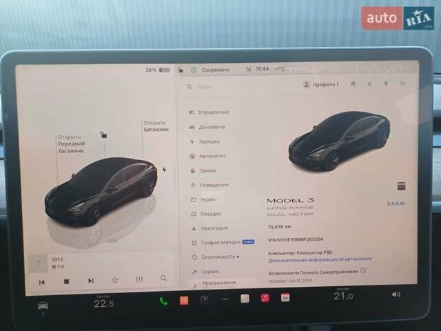 Тесла Модель 3, об'ємом двигуна 0 л та пробігом 77 тис. км за 26100 $, фото 7 на Automoto.ua