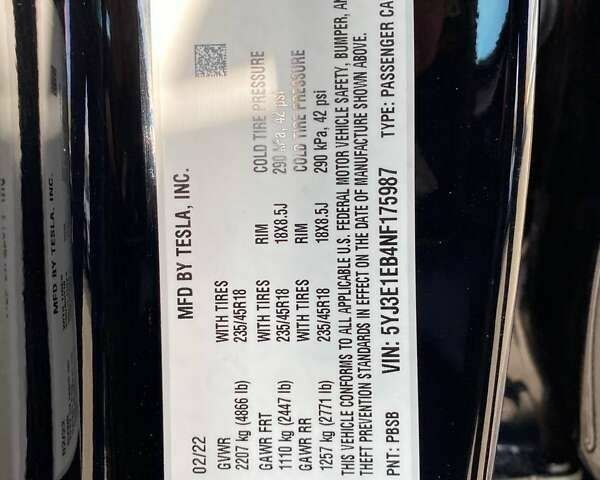 Тесла Модель 3, об'ємом двигуна 0 л та пробігом 61 тис. км за 21900 $, фото 24 на Automoto.ua