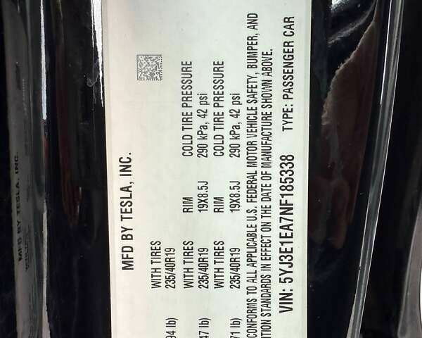 Тесла Модель 3, объемом двигателя 0 л и пробегом 216 тыс. км за 13900 $, фото 9 на Automoto.ua