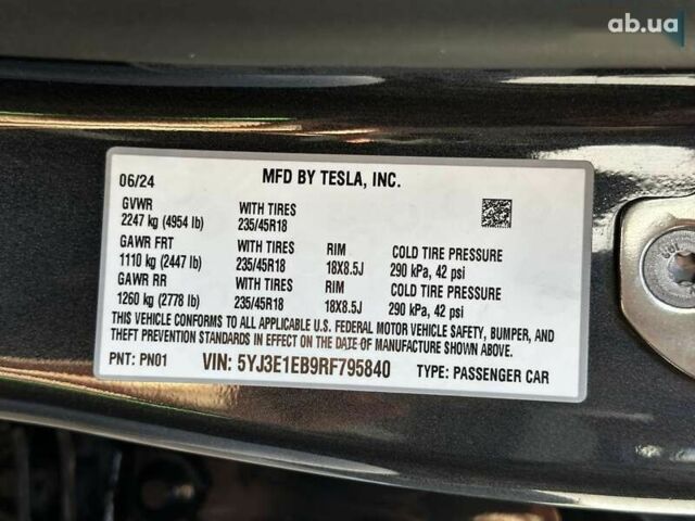 Тесла Модель 3, объемом двигателя 0 л и пробегом 1 тыс. км за 33999 $, фото 25 на Automoto.ua