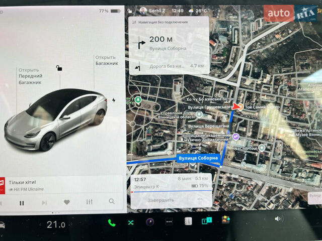 Серый Тесла Модель 3, объемом двигателя 0 л и пробегом 78 тыс. км за 19900 $, фото 2 на Automoto.ua