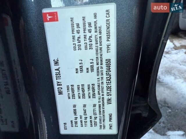 Сірий Тесла Модель 3, об'ємом двигуна 0 л та пробігом 190 тис. км за 16300 $, фото 11 на Automoto.ua