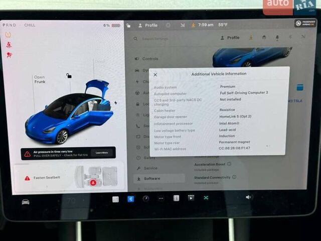 Сірий Тесла Модель 3, об'ємом двигуна 0 л та пробігом 174 тис. км за 11200 $, фото 13 на Automoto.ua