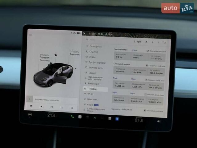 Серый Тесла Модель 3, объемом двигателя 0 л и пробегом 87 тыс. км за 21900 $, фото 18 на Automoto.ua