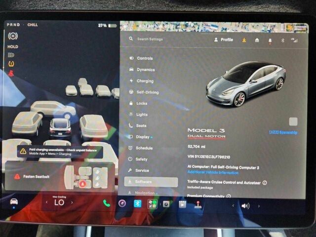 Сірий Тесла Модель 3, об'ємом двигуна 0 л та пробігом 52 тис. км за 6012 $, фото 8 на Automoto.ua