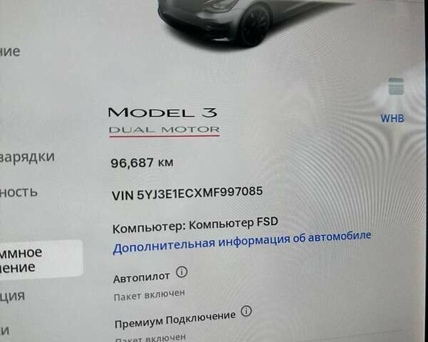 Тесла Модель 3 2021 у Харкові на Automoto.ua Сірий Тесла Модель 3, об'ємом двигуна 0 л та пробігом 96 тис. км за 21000 $, фото 13 на Automoto.ua