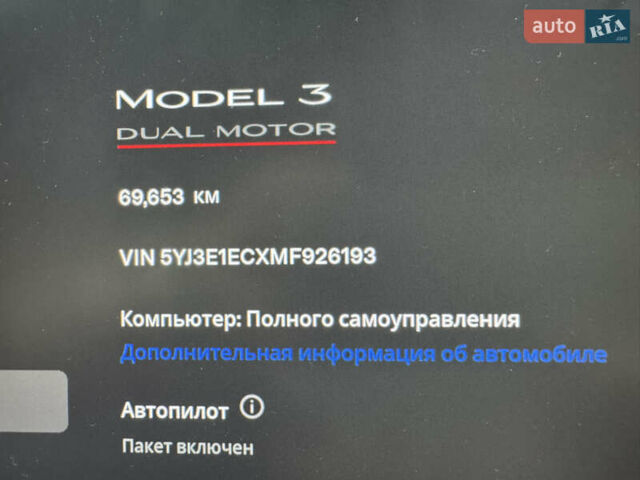 Сірий Тесла Модель 3, об'ємом двигуна 0 л та пробігом 70 тис. км за 23500 $, фото 36 на Automoto.ua