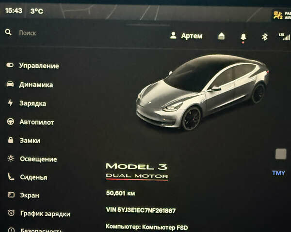 Сірий Тесла Модель 3, об'ємом двигуна 0 л та пробігом 50 тис. км за 24900 $, фото 4 на Automoto.ua