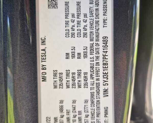 Сірий Тесла Модель 3, об'ємом двигуна 0 л та пробігом 10 тис. км за 27800 $, фото 14 на Automoto.ua