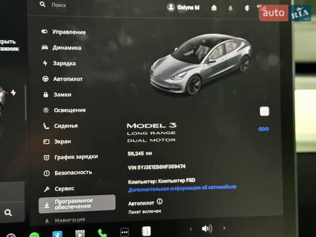 Сірий Тесла Модель 3, об'ємом двигуна 0 л та пробігом 56 тис. км за 22200 $, фото 3 на Automoto.ua