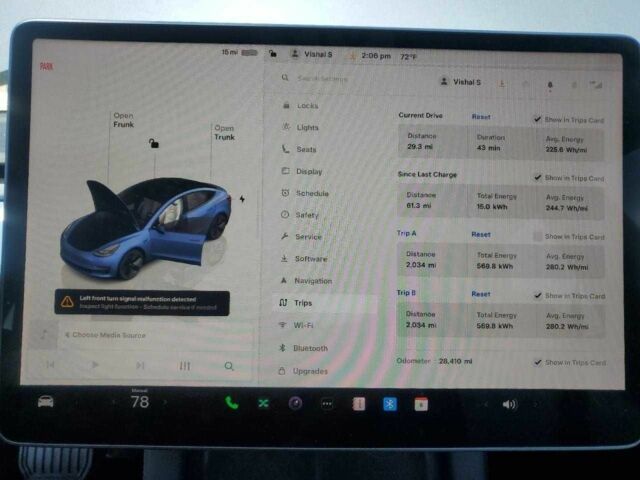 Серый Тесла Модель 3, объемом двигателя 0 л и пробегом 46 тыс. км за 14900 $, фото 10 на Automoto.ua