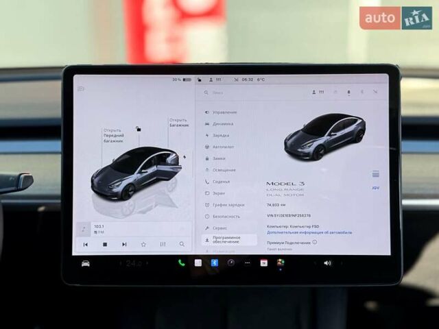 Сірий Тесла Модель 3, об'ємом двигуна 0 л та пробігом 75 тис. км за 25700 $, фото 20 на Automoto.ua
