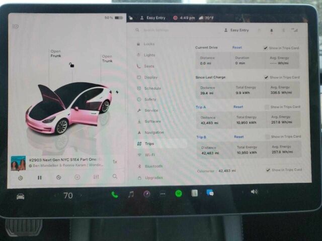 Сірий Тесла Модель 3, об'ємом двигуна 0 л та пробігом 42 тис. км за 7500 $, фото 8 на Automoto.ua