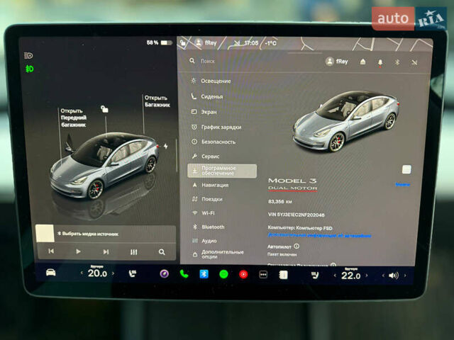 Сірий Тесла Модель 3, об'ємом двигуна 0 л та пробігом 83 тис. км за 21700 $, фото 9 на Automoto.ua