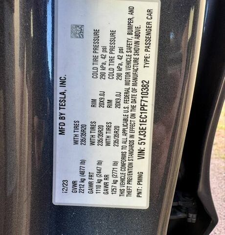 Сірий Тесла Модель 3, об'ємом двигуна 0 л та пробігом 88 тис. км за 23094 $, фото 5 на Automoto.ua