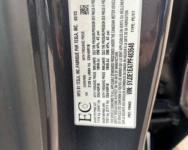 Тесла Модель 3 2023 у Вінниці на Automoto.ua Сірий Тесла Модель 3, об'ємом двигуна 0 л та пробігом 67 тис. км за 20000 $, фото 17 на Automoto.ua