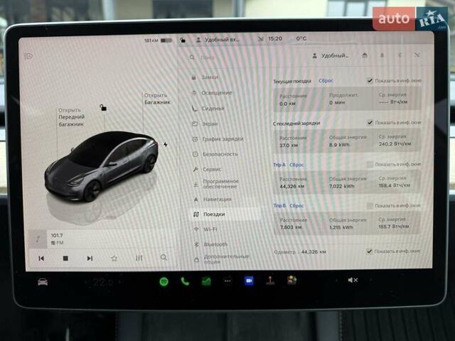 Сірий Тесла Модель 3, об'ємом двигуна 0 л та пробігом 44 тис. км за 20499 $, фото 105 на Automoto.ua