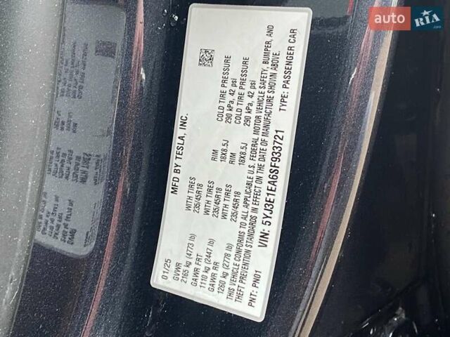 Сірий Тесла Модель 3, об'ємом двигуна 0 л та пробігом 1 тис. км за 34000 $, фото 25 на Automoto.ua