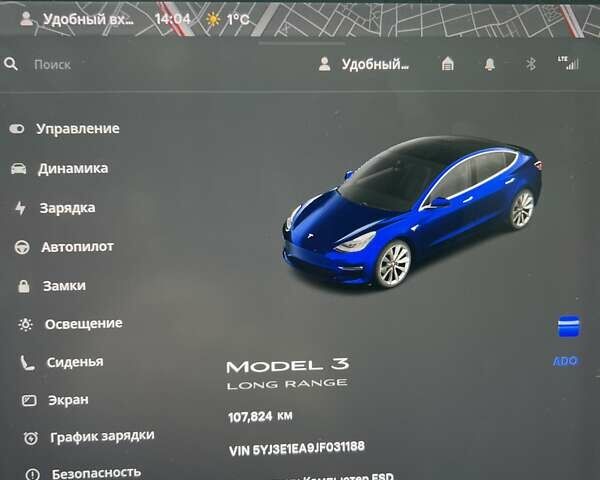 Синій Тесла Модель 3, об'ємом двигуна 0 л та пробігом 107 тис. км за 17500 $, фото 9 на Automoto.ua