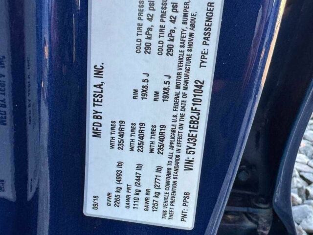 Синій Тесла Модель 3, об'ємом двигуна 0 л та пробігом 177 тис. км за 14500 $, фото 11 на Automoto.ua