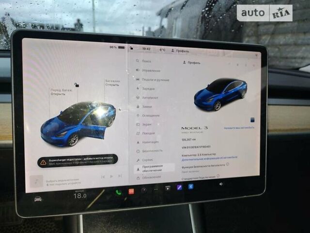 Синій Тесла Модель 3, об'ємом двигуна 0 л та пробігом 136 тис. км за 19000 $, фото 6 на Automoto.ua