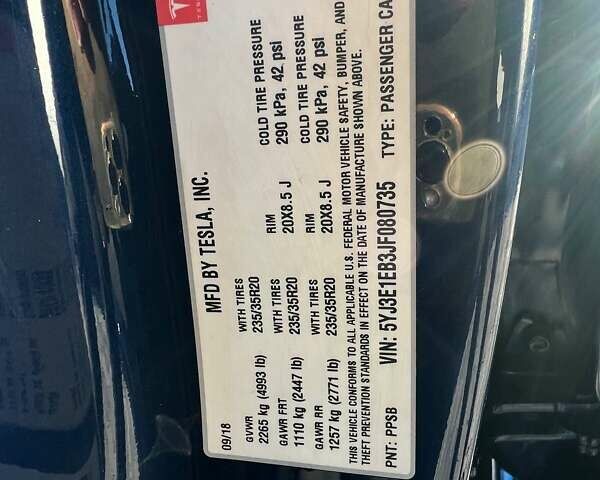 Синий Тесла Модель 3, объемом двигателя 0 л и пробегом 55 тыс. км за 26000 $, фото 12 на Automoto.ua