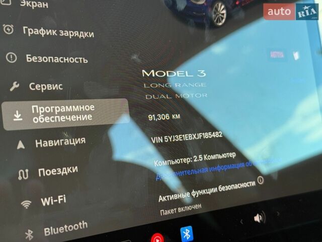 Синий Тесла Модель 3, объемом двигателя 0 л и пробегом 91 тыс. км за 21500 $, фото 22 на Automoto.ua