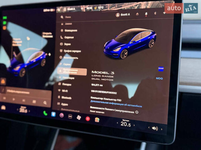 Синій Тесла Модель 3, об'ємом двигуна 0 л та пробігом 104 тис. км за 17990 $, фото 108 на Automoto.ua