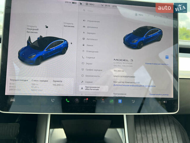 Синий Тесла Модель 3, объемом двигателя 0 л и пробегом 180 тыс. км за 15700 $, фото 7 на Automoto.ua