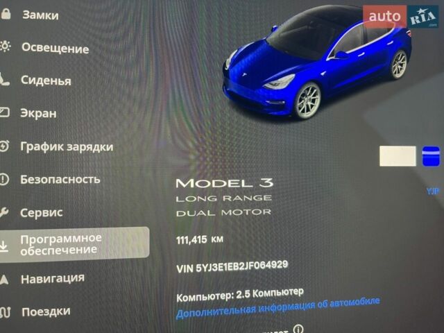 Синий Тесла Модель 3, объемом двигателя 0 л и пробегом 111 тыс. км за 17500 $, фото 25 на Automoto.ua