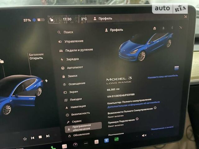 Синій Тесла Модель 3, об'ємом двигуна 0 л та пробігом 68 тис. км за 22600 $, фото 25 на Automoto.ua