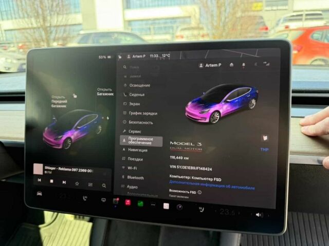 Синій Тесла Модель 3, об'ємом двигуна 0 л та пробігом 116 тис. км за 17800 $, фото 3 на Automoto.ua