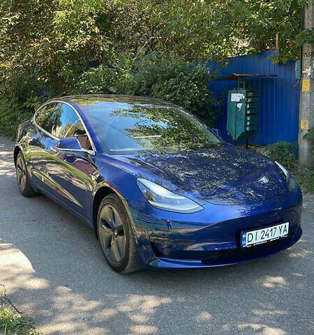 Синий Тесла Модель 3, объемом двигателя 0 л и пробегом 42 тыс. км за 18500 $, фото 1 на Automoto.ua