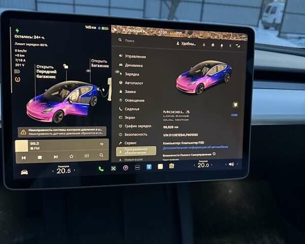 Синий Тесла Модель 3, объемом двигателя 0 л и пробегом 68 тыс. км за 17900 $, фото 5 на Automoto.ua
