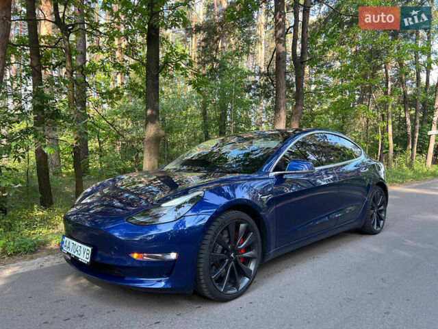 Синий Тесла Модель 3, объемом двигателя 0 л и пробегом 82 тыс. км за 25000 $, фото 1 на Automoto.ua