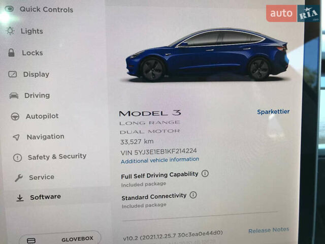 Синий Тесла Модель 3, объемом двигателя 0 л и пробегом 40 тыс. км за 36000 $, фото 17 на Automoto.ua
