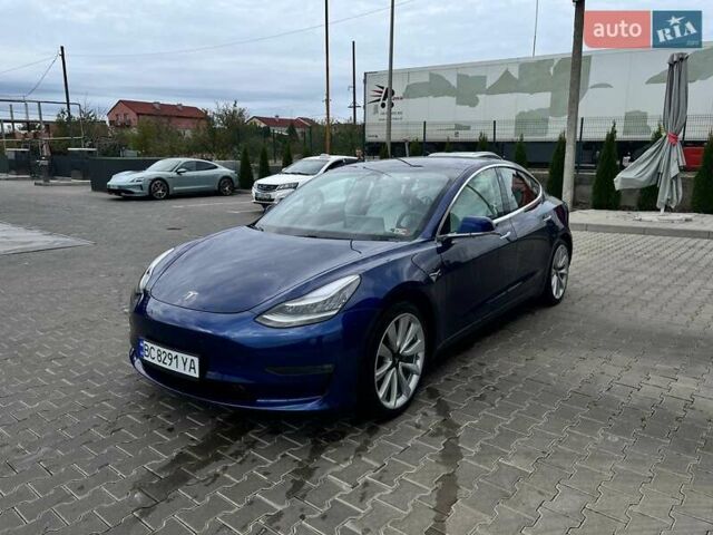 Синий Тесла Модель 3, объемом двигателя 0 л и пробегом 53 тыс. км за 20500 $, фото 4 на Automoto.ua