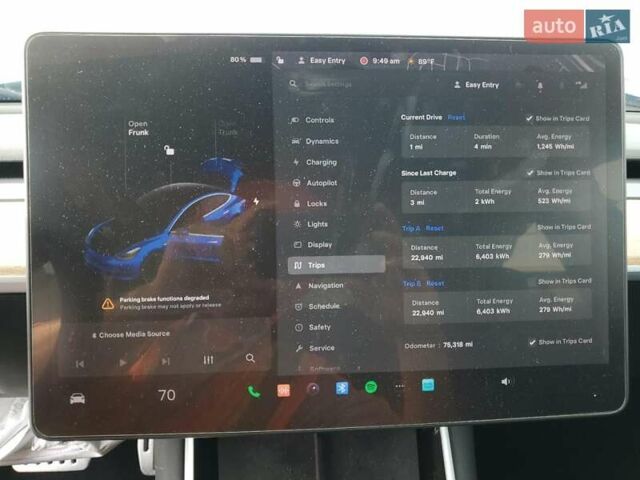 Синій Тесла Модель 3, об'ємом двигуна 0 л та пробігом 121 тис. км за 11900 $, фото 6 на Automoto.ua