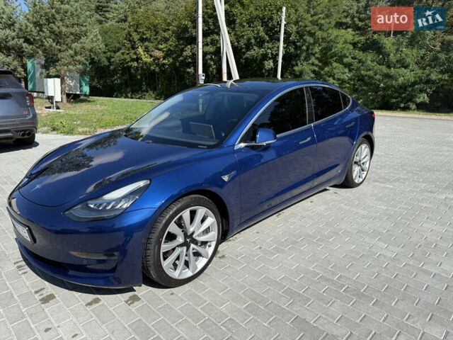 Синий Тесла Модель 3, объемом двигателя 0 л и пробегом 73 тыс. км за 19800 $, фото 3 на Automoto.ua