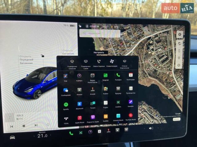 Синий Тесла Модель 3, объемом двигателя 0 л и пробегом 54 тыс. км за 18300 $, фото 5 на Automoto.ua