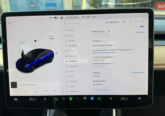 Синій Тесла Модель 3, об'ємом двигуна 0 л та пробігом 110 тис. км за 17000 $, фото 22 на Automoto.ua