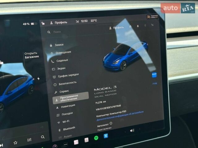 Синий Тесла Модель 3, объемом двигателя 0 л и пробегом 70 тыс. км за 18900 $, фото 23 на Automoto.ua