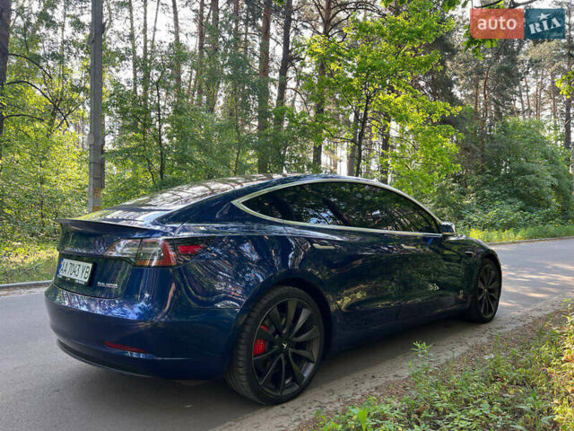 Синий Тесла Модель 3, объемом двигателя 0 л и пробегом 82 тыс. км за 25000 $, фото 2 на Automoto.ua