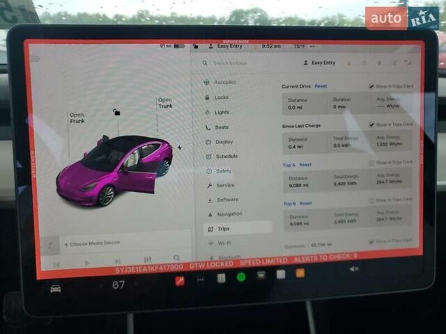Синий Тесла Модель 3, объемом двигателя 0 л и пробегом 74 тыс. км за 3000 $, фото 8 на Automoto.ua