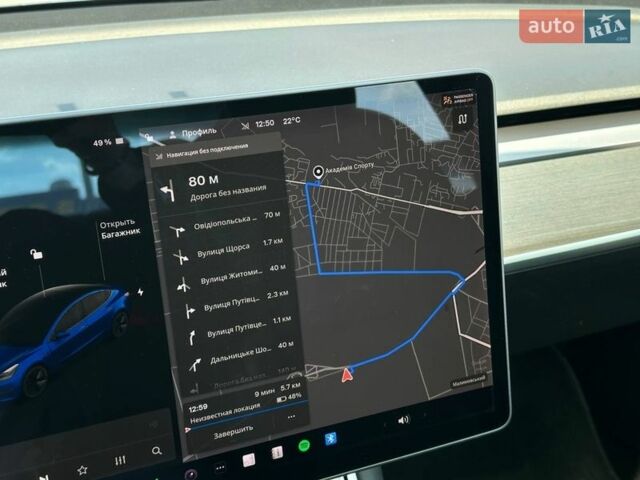 Синий Тесла Модель 3, объемом двигателя 0 л и пробегом 70 тыс. км за 18900 $, фото 18 на Automoto.ua