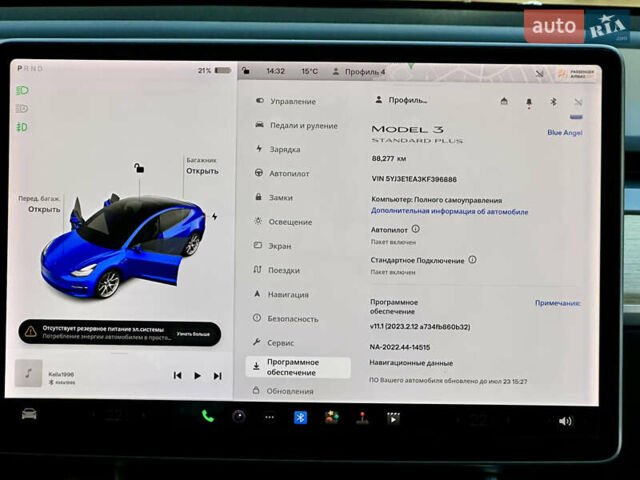 Синий Тесла Модель 3, объемом двигателя 0 л и пробегом 87 тыс. км за 15900 $, фото 24 на Automoto.ua
